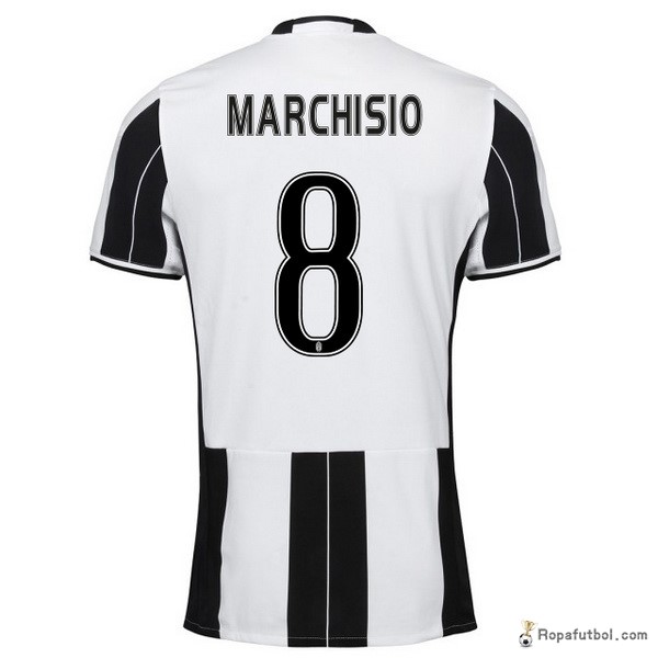 Camiseta Juventus Replica Primera Ropa MarchIsco 2016/17 Negro Blanco